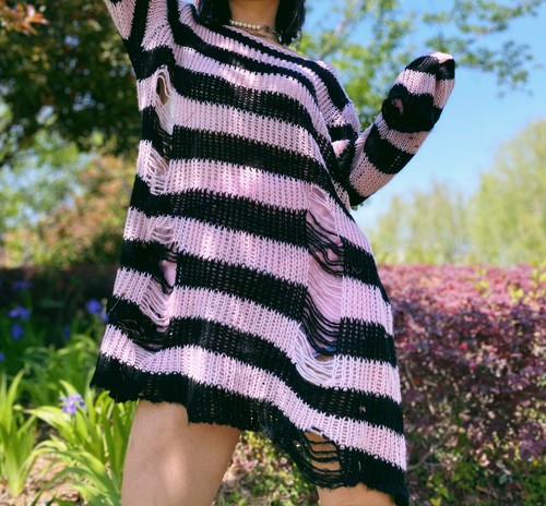 Punk Goth Style Long Pullover Sleeve 