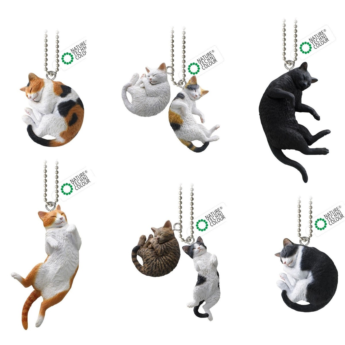 Nature Techni Colour MONO PLUS Figure Ball Chain House Cat Set of