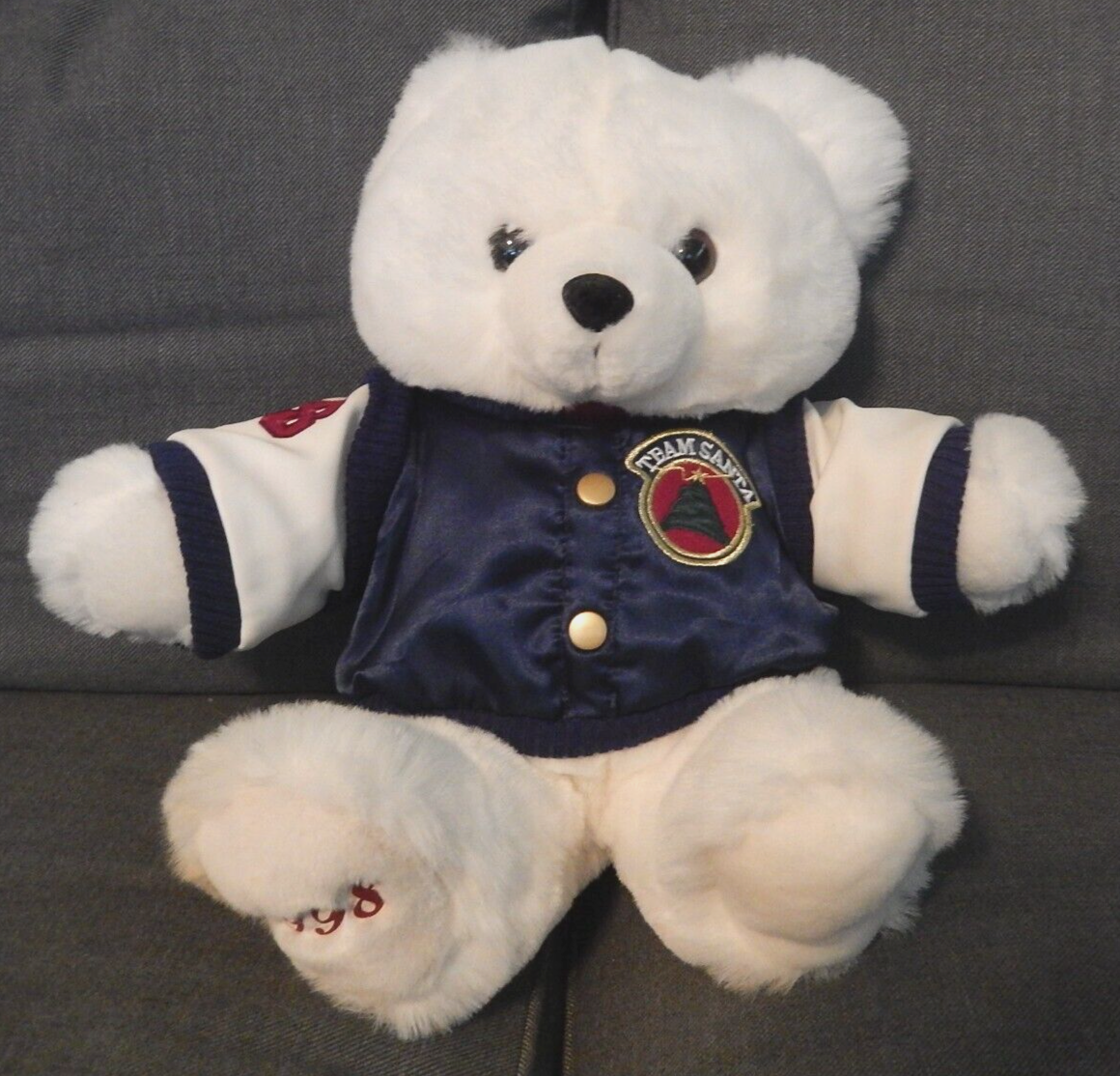 Kmart Teddy Bear Jacket Team Santa Kmart Christmas Plush White - Main Image