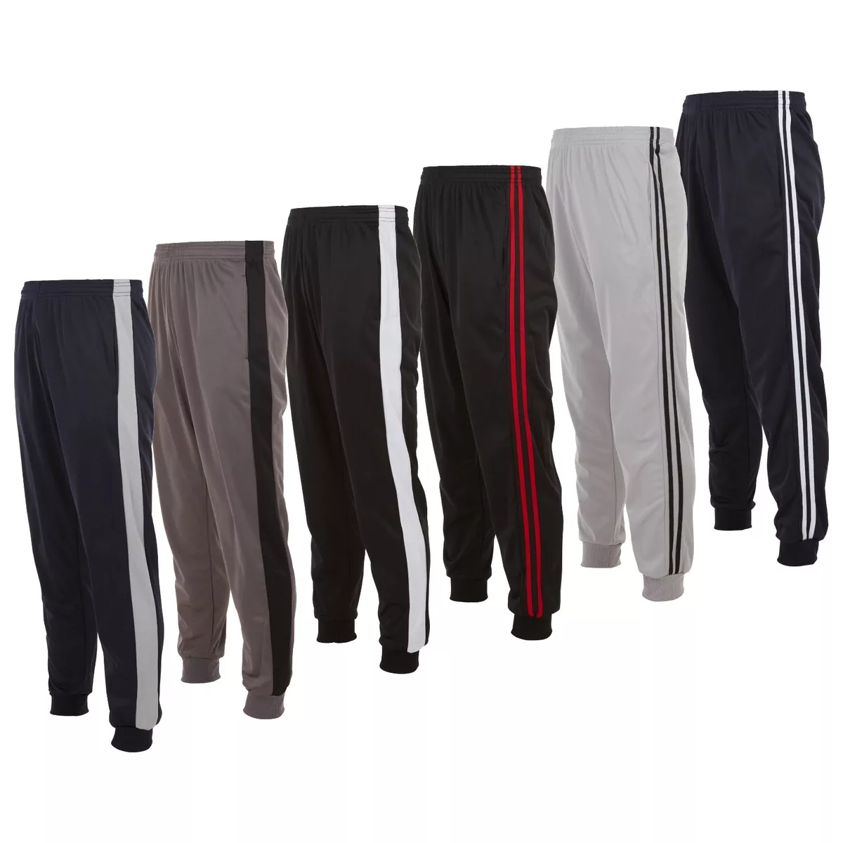 3 Pack Men Slim Fit Fleece Lined Casual Jogger Track Pants Sweatpants Gym Active