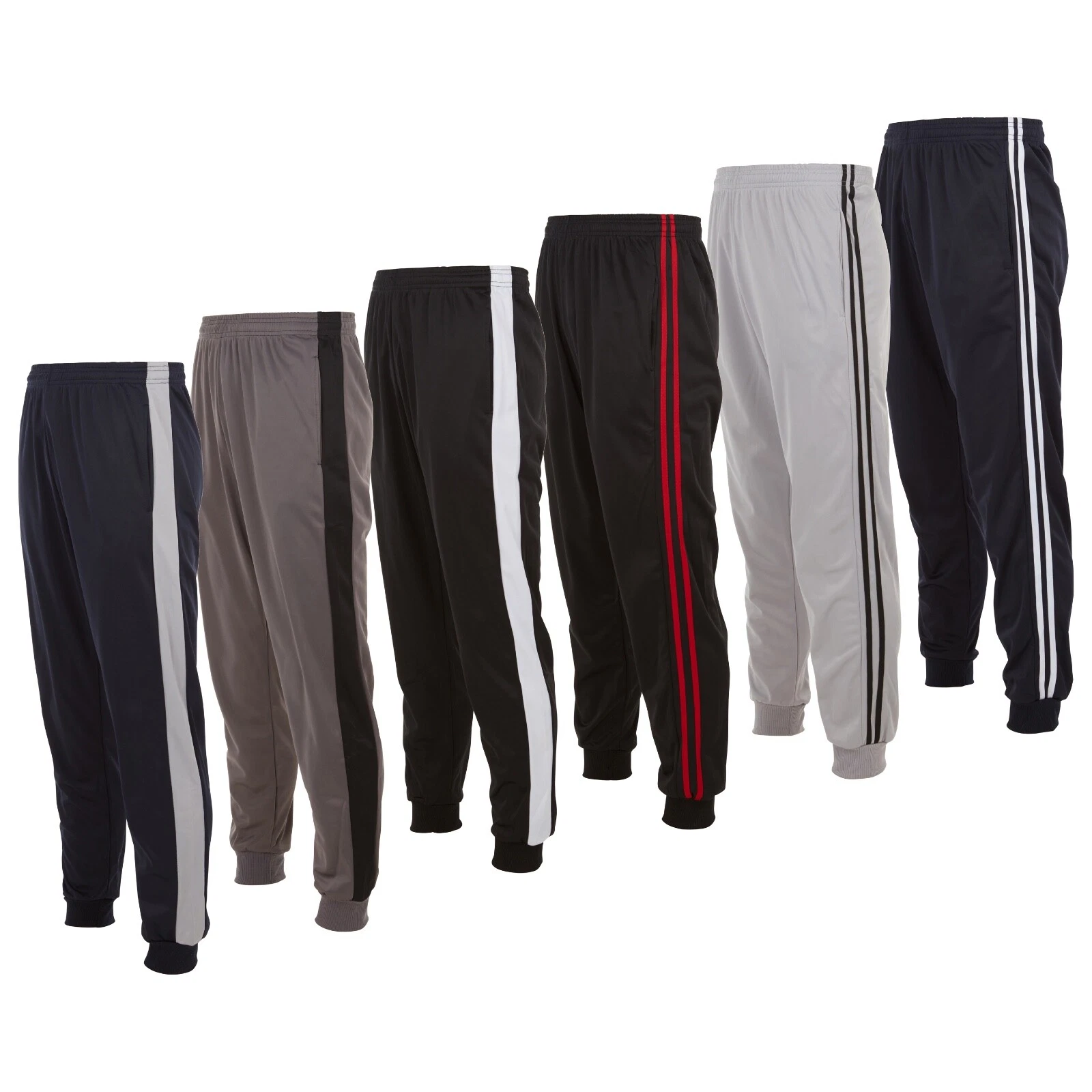 3 Pack Men Slim Fit Fleece Lined Casual Jogger Track Pants Sweatpants Gym Active