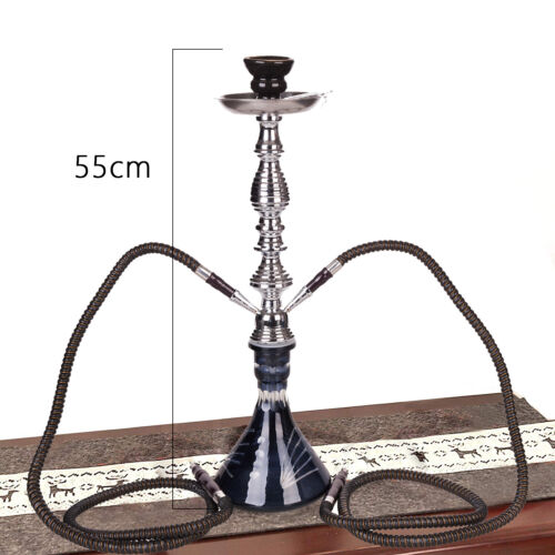 RMAN Wasserpfeife 55cm Shisha Set 2 Dampfsteine 1Kg Kohle Kohlezange - Bild 2 von 9