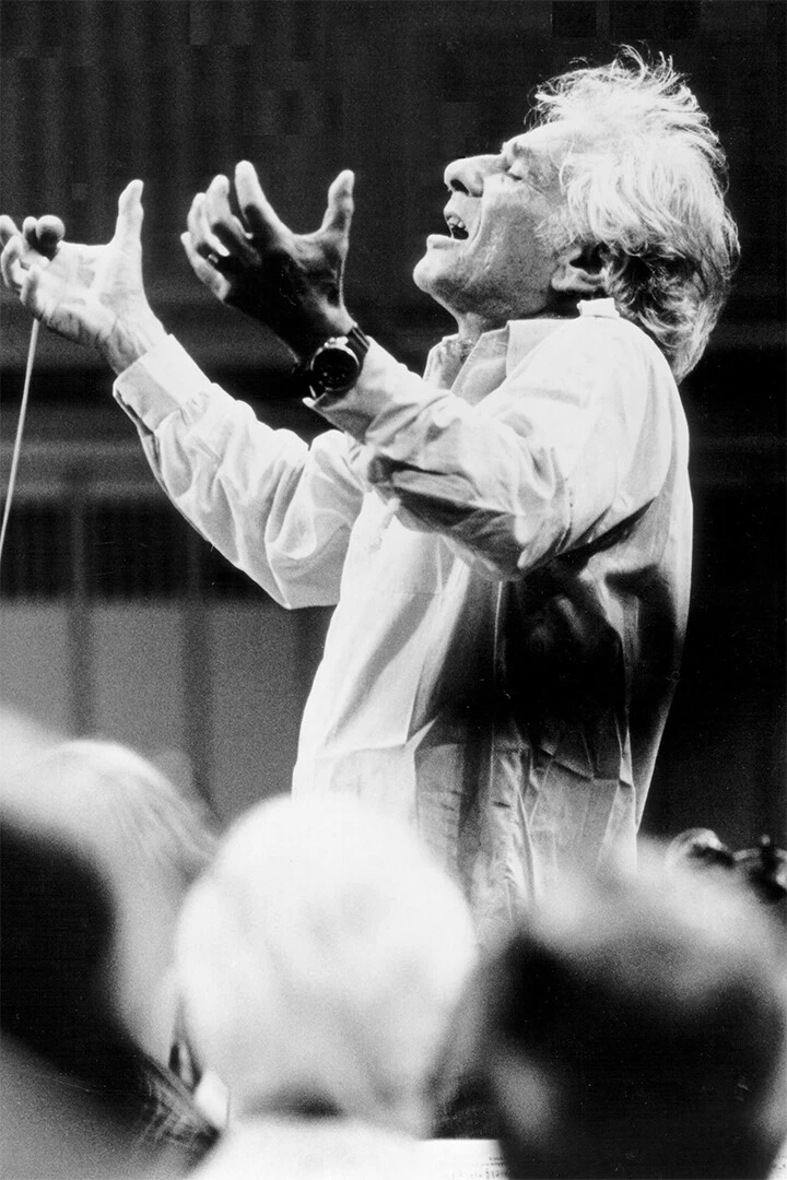 Leonard Bernstein Leading Orchestra Print Wall Art Home Decor - POSTER 20x30