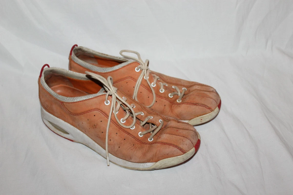 Cole Haan Sneakers Womens 10.5B Orange Suede Bowling Shoes