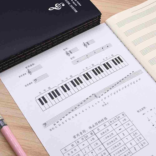 18 Sheets Blank Music Manuscript Writing Paper Book 255mm*185mm Notebook= - Foto 5 di 6