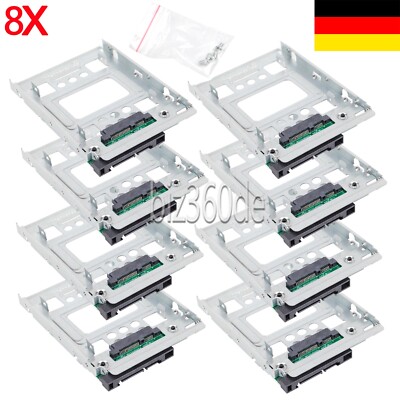 8x 2.5'' SSD to 3.5'' Converter HDD Tray Caddy Hard Disk Drive Adapter 654540-001