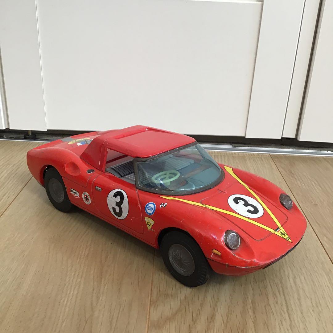 Asakusa Toys Tin Toy Car with Friction Ferrari ATC Red F/S FEDEX