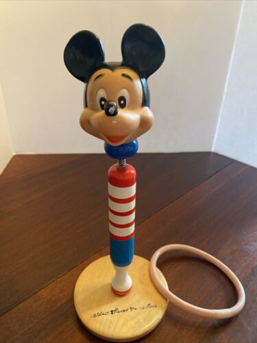 Walt Disney Productions bague Mickey Toss jouet vintage fabriqué au Japon - une bague - Photo 1/8