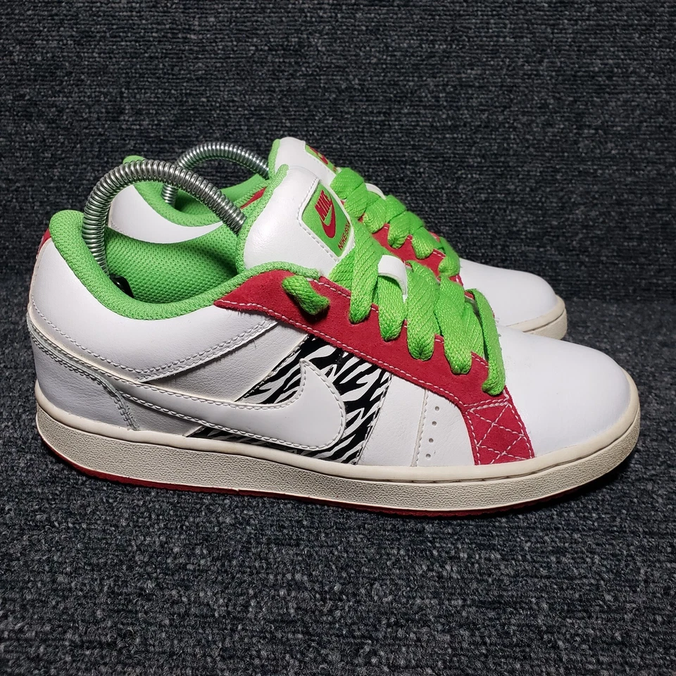 Tênis Vintage Nike SB Isolate Zebra Feminino 6.5 Rosa Preto Verde Neon 375394-611 - Imagem 2 de 4