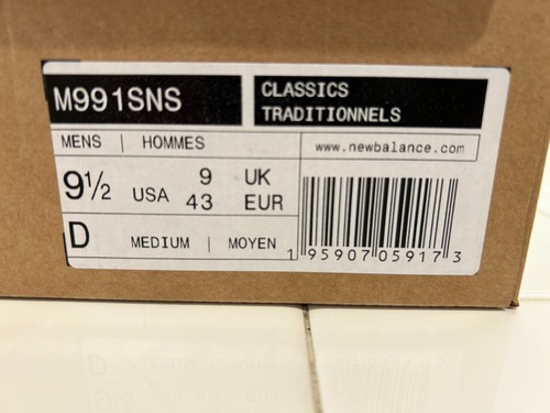 New Balance 991 x Sneakersnstuff SNS Secret Colorway M991SNS Size 9.5 DS NEW - Picture 2 of 6