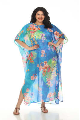 Johnny Was Water Tropic Swim Cover-Up Kaftan Plus Size CSW5923-AX