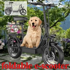 Electric Scooter Seat 600W 22 mph Power Motor Escooter Foldable Adults 20 Miles