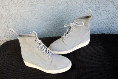 DR MARTENS GRAY SUEDE BOOTS 8 EYE LACE UP AIRWAIR COMFORT  display picture 3