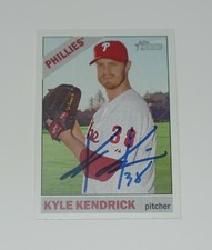 KYLE KENDRICK SIGNED AUTO'D 2015 TOPPS HERITAGE CARD #397 PHILADELPHIA PHILLIES