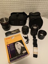 Camera Len And Other Mixed Camera Related Items Lot