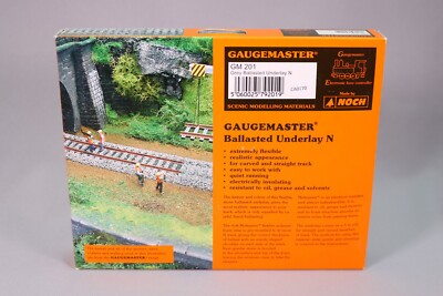 CA170 Noch Gaugemaster diorama train N GM201 Ballast Grey ballasted underlay
