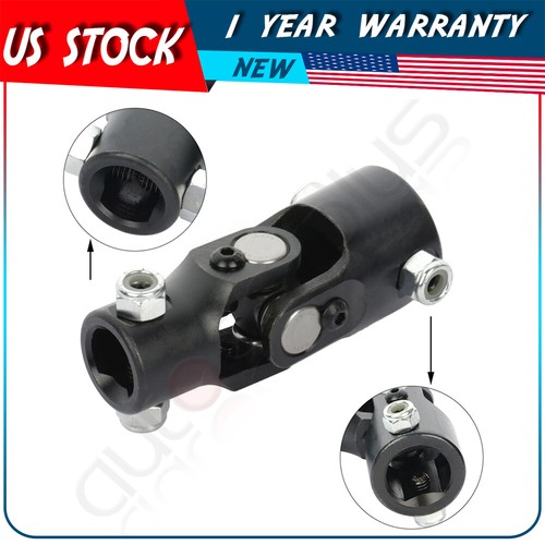 1" DD X 3/4" DD BLACK Steering U Joint Coupler From 1" Column to 3/4" DD Shaft - Foto 1 di 10