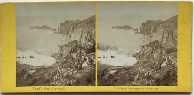 Land s End Cornwall C. R. Lobb UK Photo Stereo Vintage Album