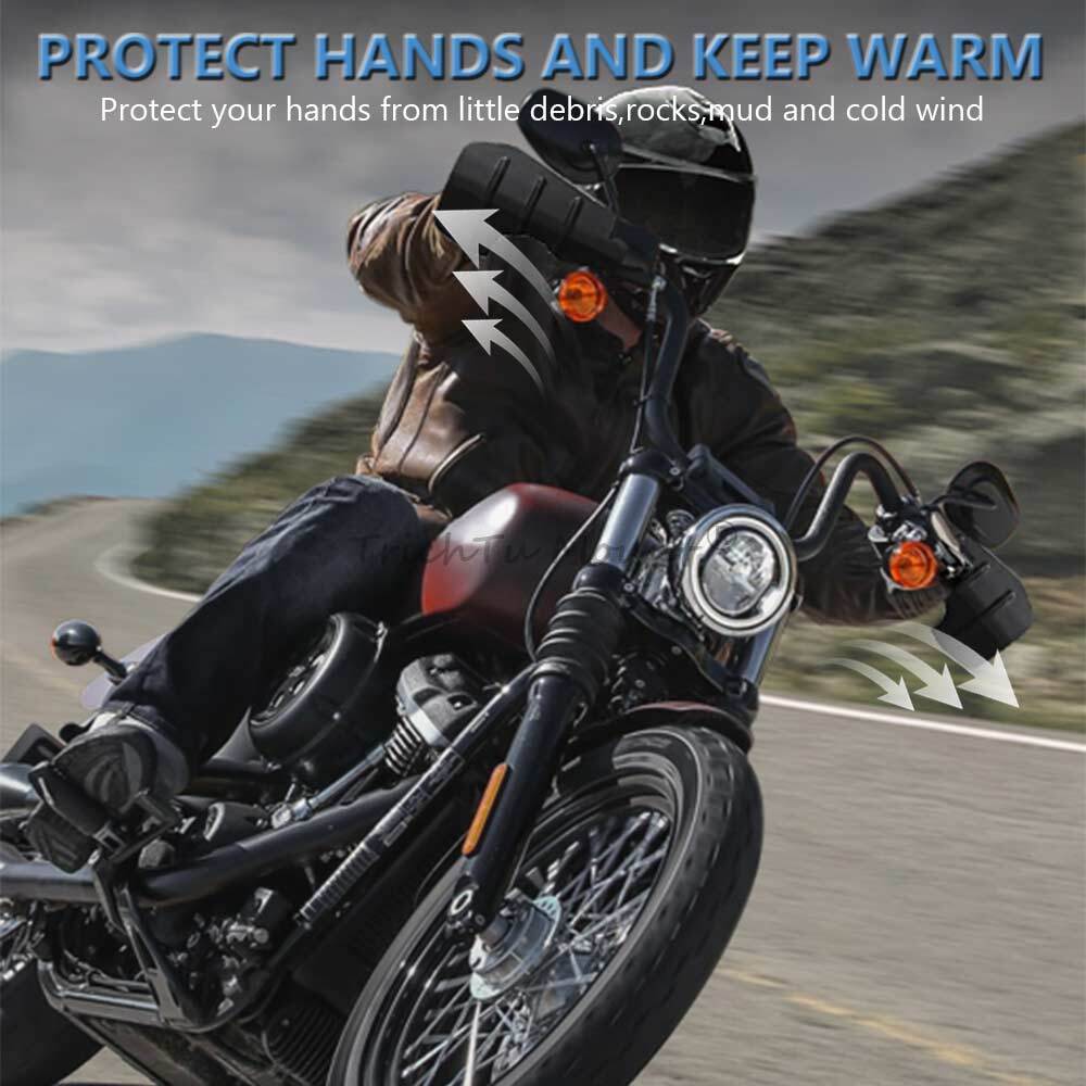 New Style Matte Black Hand Guards For Harley Touring Dyna Softail Honda Yamaha