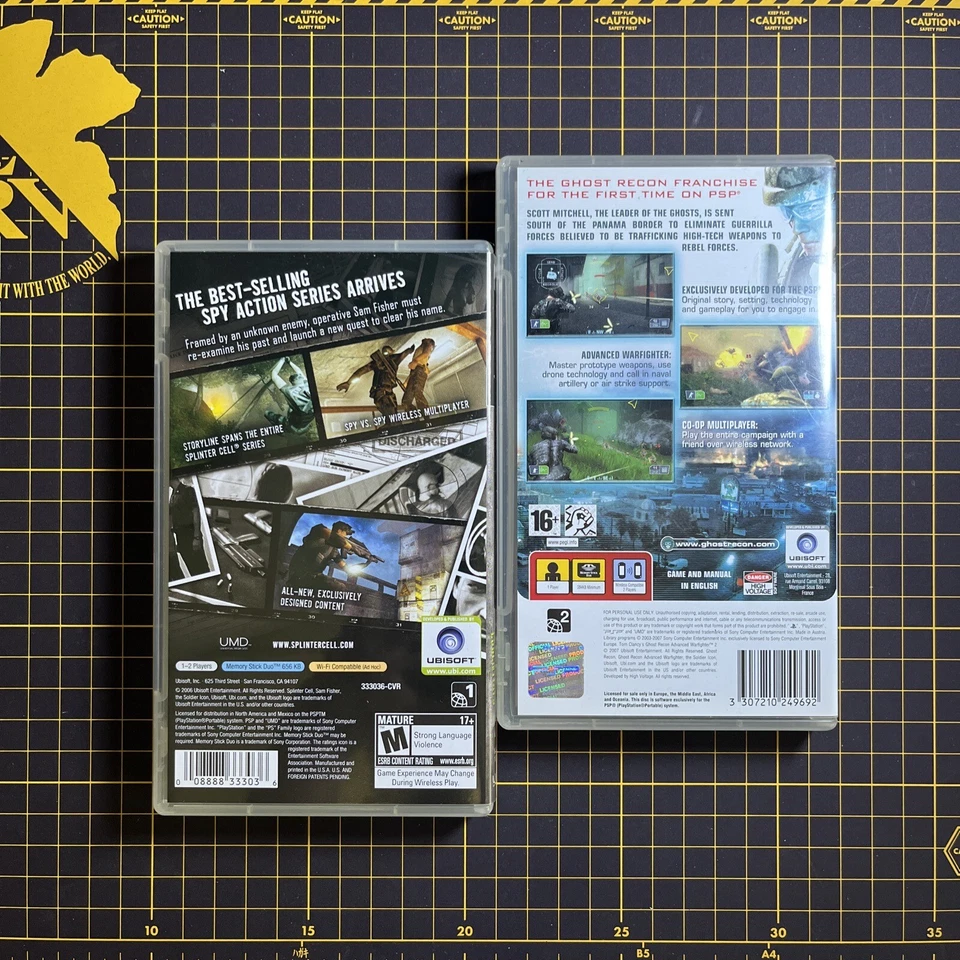 Lot 2 Tom Clancy's Splinter Cell Ghost Recon Ad Warfighter 2 Sony PSP Complete - Image 2 of 4