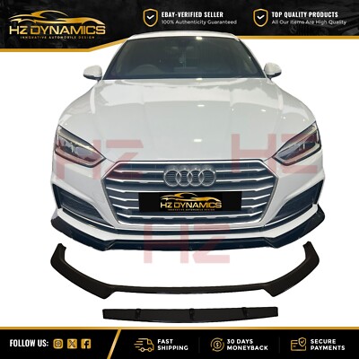 GLANZ SCHWARZ FRONTLIPPE SPLITTER SPOILER FÜR 2017 2019 AUDI A5 S LINE BODYKIT UK