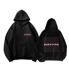      BLACKPINK BORN PINK WORLD TOUR SEOUL OFFICIAL MD GOODS HOODIE Black M Size