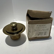 Watco Push Pull Tub Closure 38220 POLISHED BRASS TUB Drain Brass