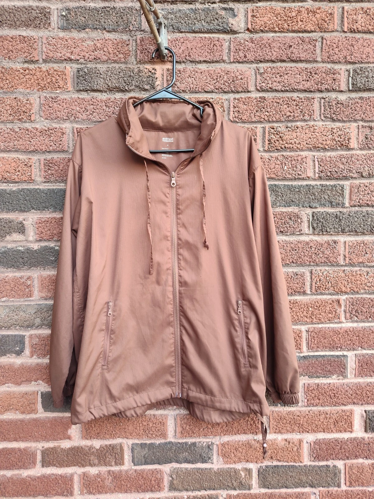 girlfriend-collective earth huddle half-zip windbreaker jacket