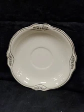 Homer Laughlin Virginia Rose, Silver Rose Saucer 