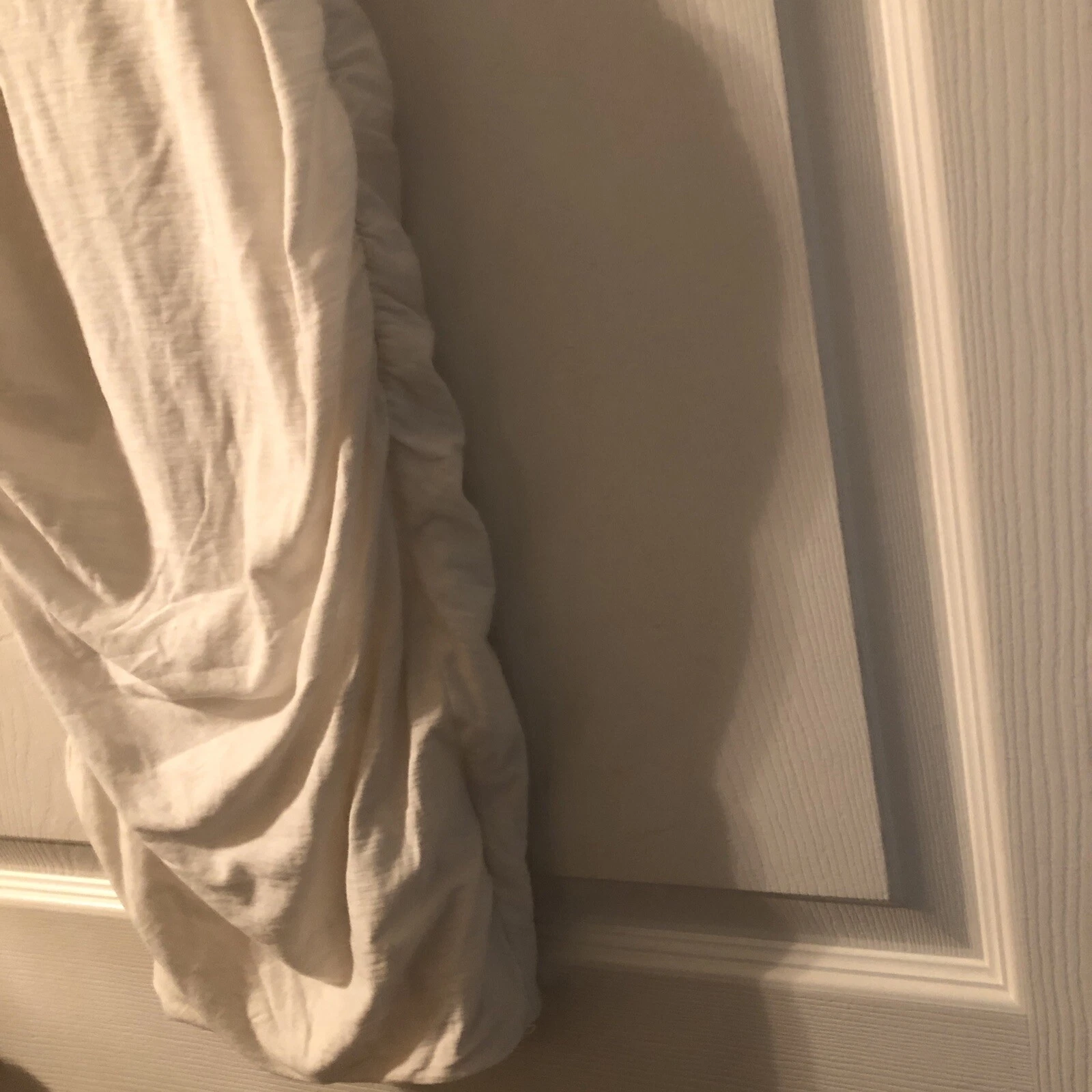 OFF WHITE Abito James Perse bianco sporco estivo smanicato increspato laterale canotta tg 0 XS