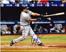 DIONER NAVARRO   CHICAGO WHITE SOX  ACTION SIGNED 8x10