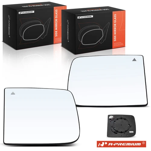 A-Premium 2xLeft & Right Upper Mirror Glass w/ Blind Spot Detection for Ram 1500