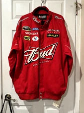 Vintage NASCAR Dale Earnhardt Jr Bud King Of Beers Chase Authentics Jacket XL