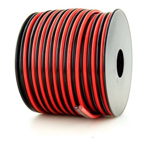 Cable cobre calibre 12 100 PIES OFC AWG rojo/negro con carrete | eBay