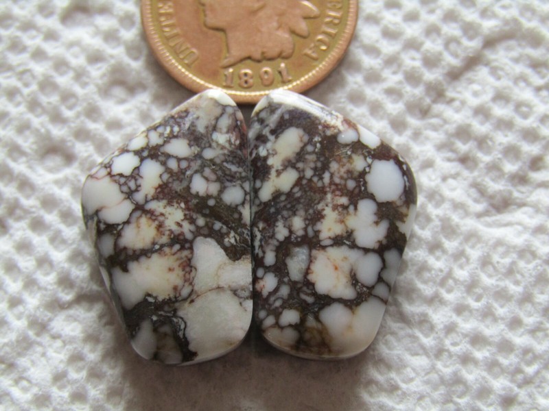 2 WildHorse Magnesite Cabs 29 carats wild horse Natural Matching Set Cabochons