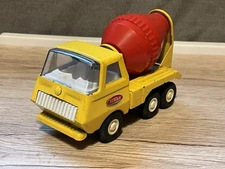 1970's Mini Tonka Cement Mixer Truck Yellow & Red 5" Vintage