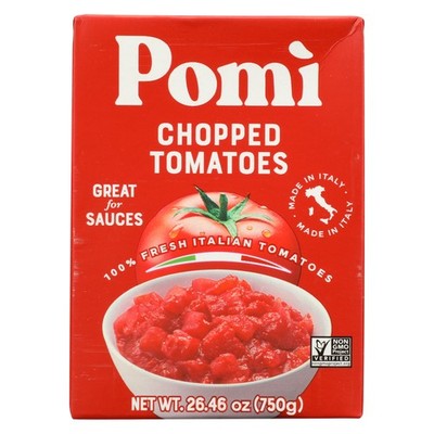 Pomi Chopped Tomatoes 26.46 Oz Italian Canned Seeds