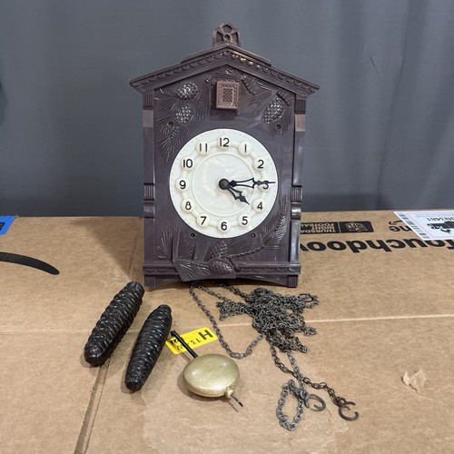 Russian Majak Cuckoo Wall Clock Soviet USSR Bakelite Vintage Working.
