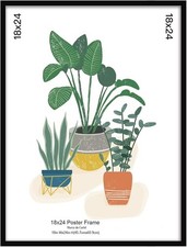 Mainstays 18x24 Picture Frame Black Flat Profile Wall Photo Frame