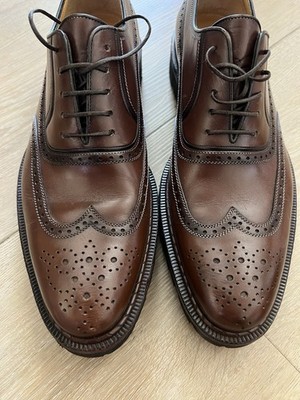 a. testoni Brogue Leather Shoes 6 a.testoni