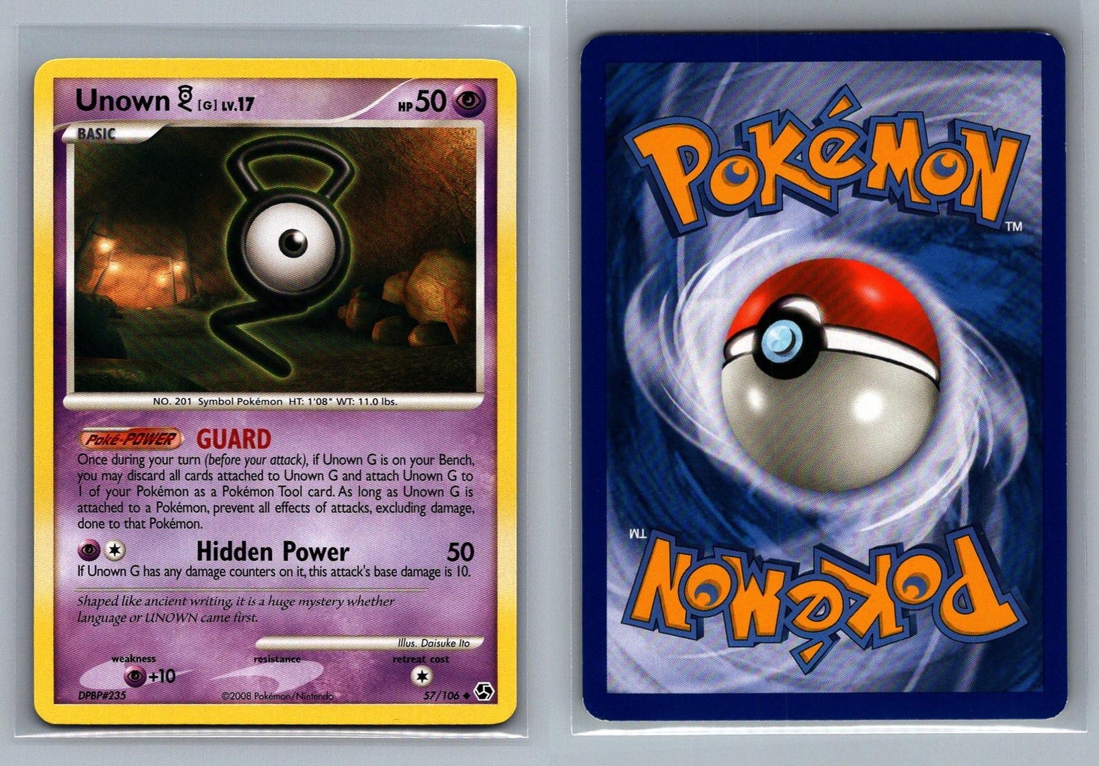 Unown [G] #57/106 Great Encounters Vintage Pokemon Card - NM