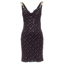 Versace Gianni Signature Crystal Medusa Mini Dress Women Black Size 36