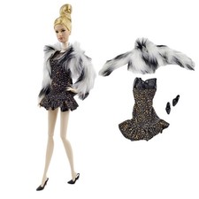 Faux Fur Jacket Clothes Set For 1/6 Doll Outfits For 1/6 Doll Accessories