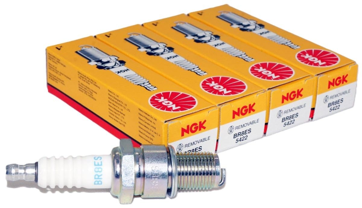 NGK 5422-4PK BR8ES Standard Spark Plug, Box of 4 Pack 4, #16257 