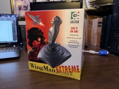 logitech wingman extreme joystick- with box