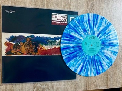 Depeche Mode - ''Stripped'' blue marbled wax 12'' Vinyl