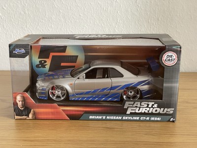 Jada Toys 1:24 Brian's Nissan Skyline GT-R (R34) Film 2 Fast 2 Furious 2003