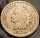 1905 1C BN Indian Head Penny Cent! Good Condition