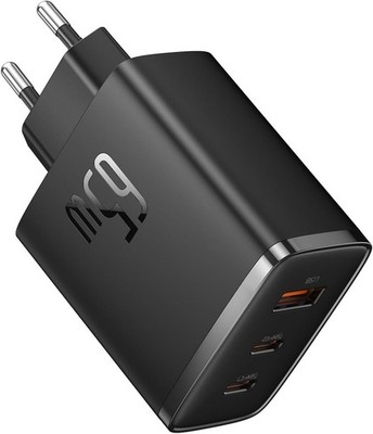 Baseus USB C Ladegerät 65W 3-Ports USB C Netzteil PD Ladegerät mit PPS, GaN