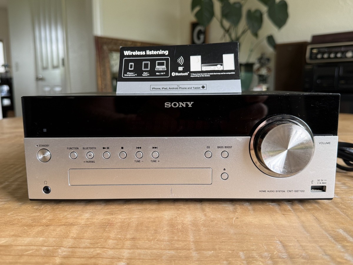 Sony CMT-SBT100 Bluetooth CD Receiver Stereo System w/ Remote